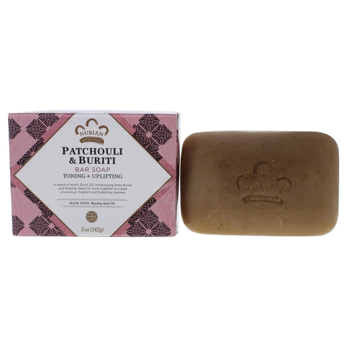 Nubian Heritage Patchouli & Buriti Bar Soap - 5 oz, Natural & Moisturizing - görsel 2
