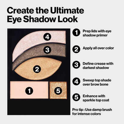 Revlon PhotoReady Eye Makeup Eyeshadow Palette, Creamy Pigmented Blendable Matte & Shimmer Finishes, 523 Rustic, 0.01 oz