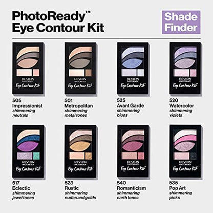 Revlon PhotoReady Eye Makeup Eyeshadow Palette, Creamy Pigmented Blendable Matte & Shimmer Finishes, 523 Rustic, 0.01 oz
