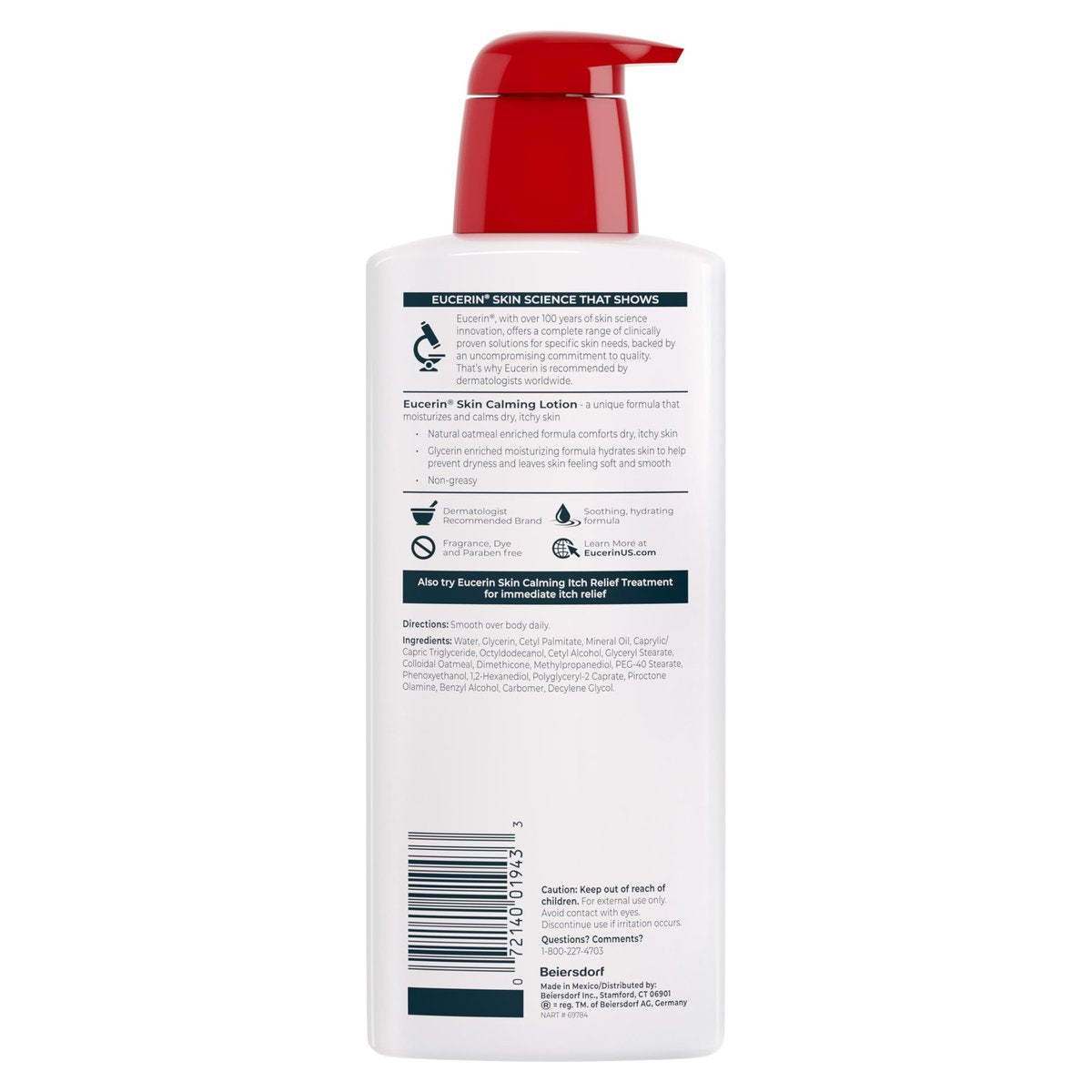 Eucerin Skin Calming Body Lotion – Natural Oatmeal Enriched for Dry, Itchy Skin, 16.9 fl. oz. - görsel 5