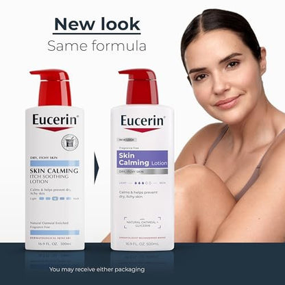 Eucerin Skin Calming Body Lotion – Natural Oatmeal Enriched for Dry, Itchy Skin, 16.9 fl. oz.