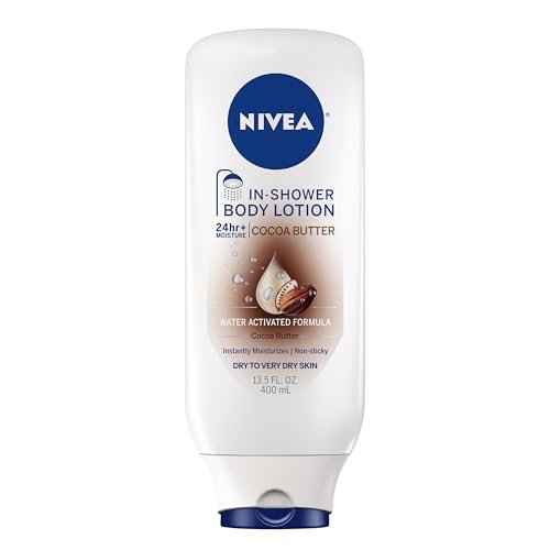 NIVEA Cocoa Butter In Shower Lotion, Water Activated Moisturizer for Dry to Very Dry Skin, 13.5 oz - görsel 1