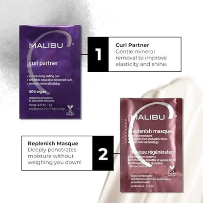 Malibu C Curl Partner Wellness Remedy - Mineral Build Up Remover for Curly Hair, 1 Packet