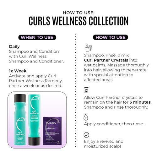 Malibu C Curl Partner Wellness Remedy - Mineral Build Up Remover for Curly Hair, 1 Packet - görsel 6