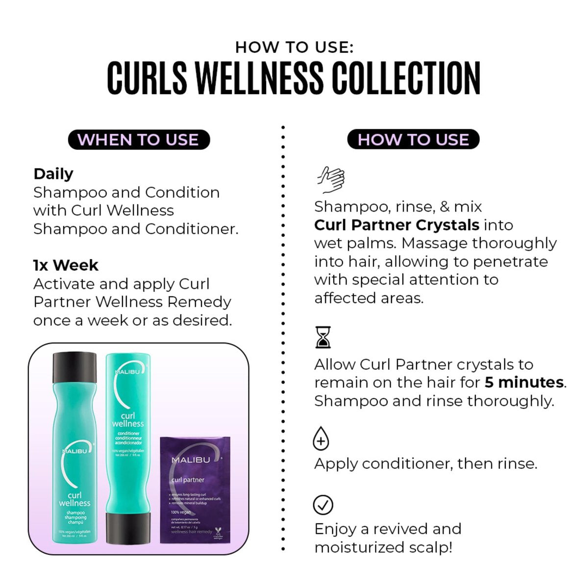 Malibu C Curl Partner Wellness Remedy - Mineral Build Up Remover for Curly Hair, 1 Packet - görsel 5