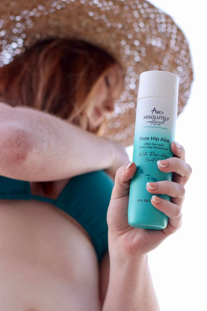 Absolutely Natural After Sun Lotion & Moisturizer with Aloe Vera, Rose Hip Oils, & Vitamin E | Helps Prevent Anti-Aging & Sunburn Relief - 8 Fl Oz Avelisse