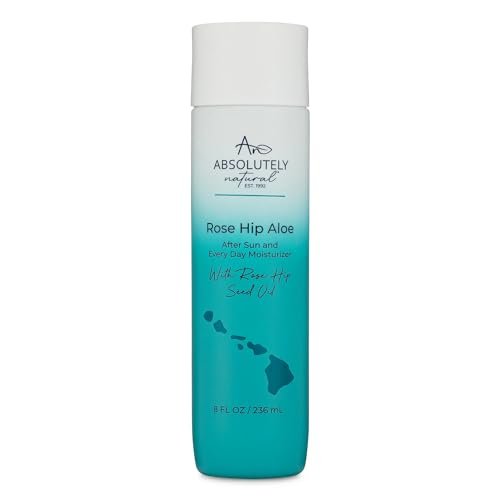 Absolutely Natural After Sun Lotion & Moisturizer with Aloe Vera, Rose Hip Oils, & Vitamin E | Helps Prevent Anti-Aging & Sunburn Relief - 8 Fl Oz Avelisse