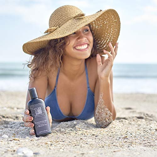 Absolutely Natural Organic Tanning Oil with Bronzer - Reef Safe, Spa Quality, Made in USA (6 oz) Avelisse