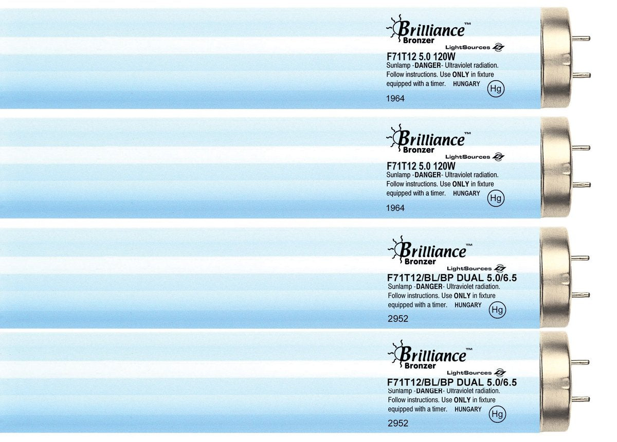 Brilliance Advanced Face & Body Tanning Kit F71T12 100-120W Bipin Tanning Lamps (24-Pack) - görsel 1