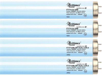 Brilliance Advanced Face & Body Tanning Kit F71T12 100-120W Bipin Tanning Lamps (24-Pack)