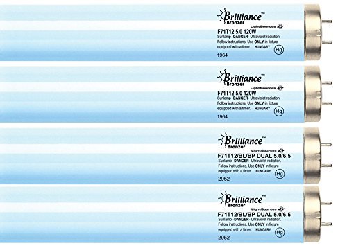 Brilliance Advanced Face & Body Tanning Kit F71T12 100-120W Bipin Tanning Lamps (24-Pack) - görsel 2