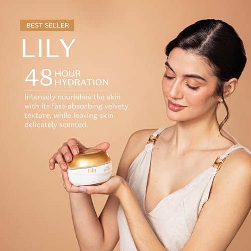 O BOTICÁRIO Lily Satin Hydrating Body Cream - 24 Hour Fragranced Body Butter for Dry Skin, 8.8 oz - görsel 6