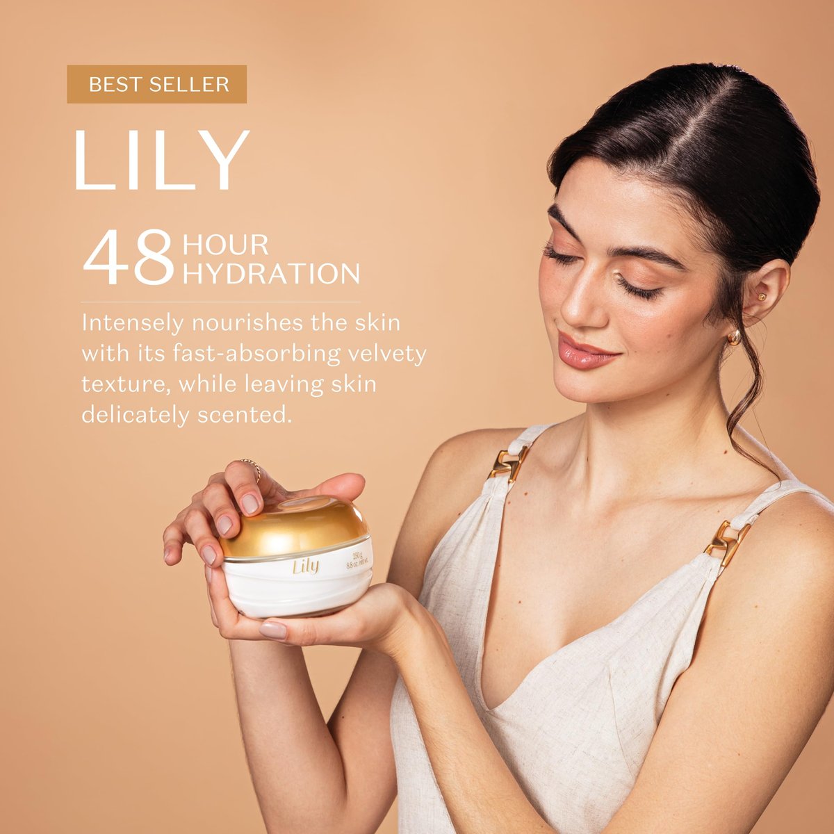 O BOTICÁRIO Lily Satin Hydrating Body Cream - 24 Hour Fragranced Body Butter for Dry Skin, 8.8 oz - görsel 5