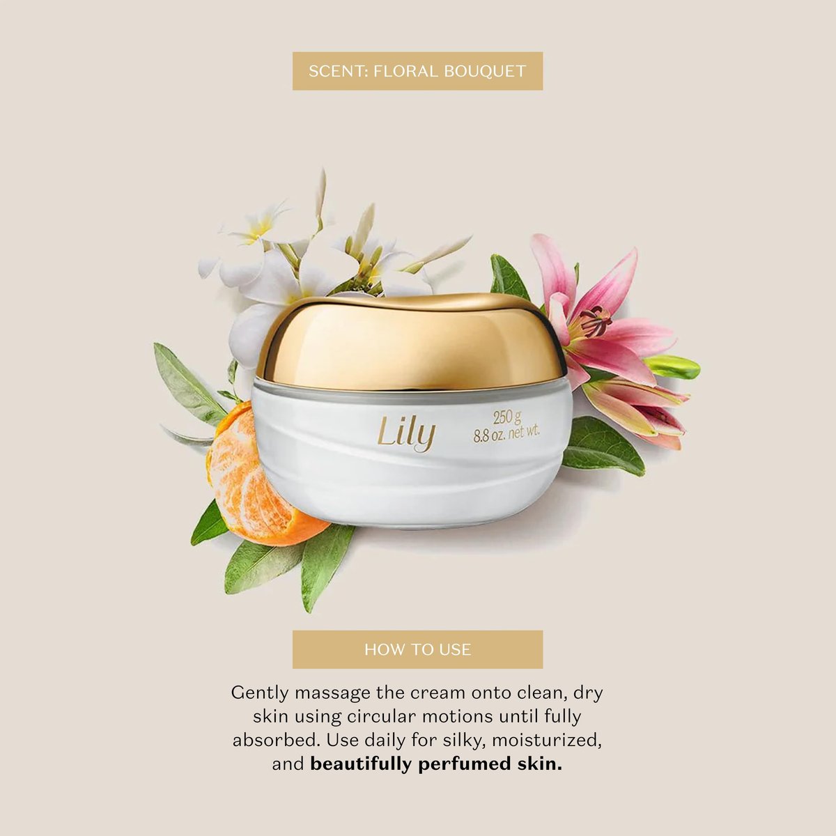 O BOTICÁRIO Lily Satin Hydrating Body Cream - 24 Hour Fragranced Body Butter for Dry Skin, 8.8 oz - görsel 7
