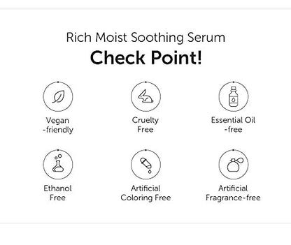 DearKlairs Rich Moist Soothing Serum - Instant Absorption, Non-Greasy, Hydrating, Cooling Basic Skincare, Unscented, 2.7 Fl Oz Avelisse