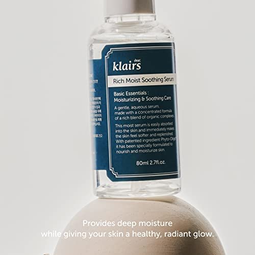 DearKlairs Rich Moist Soothing Serum - Instant Absorption, Non-Greasy, Hydrating, Cooling Basic Skincare, Unscented, 2.7 Fl Oz Avelisse