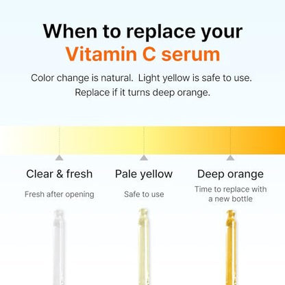DearKlairs Vitamin C Serum, Gentle 5% Pure Vitamin C & EGF Peptides, for Uneven Skin Tone, Brightening, Dark Spot Care, Sensitive Skin, Non-Irritating, Korean Skincare 1.18 Fl Oz