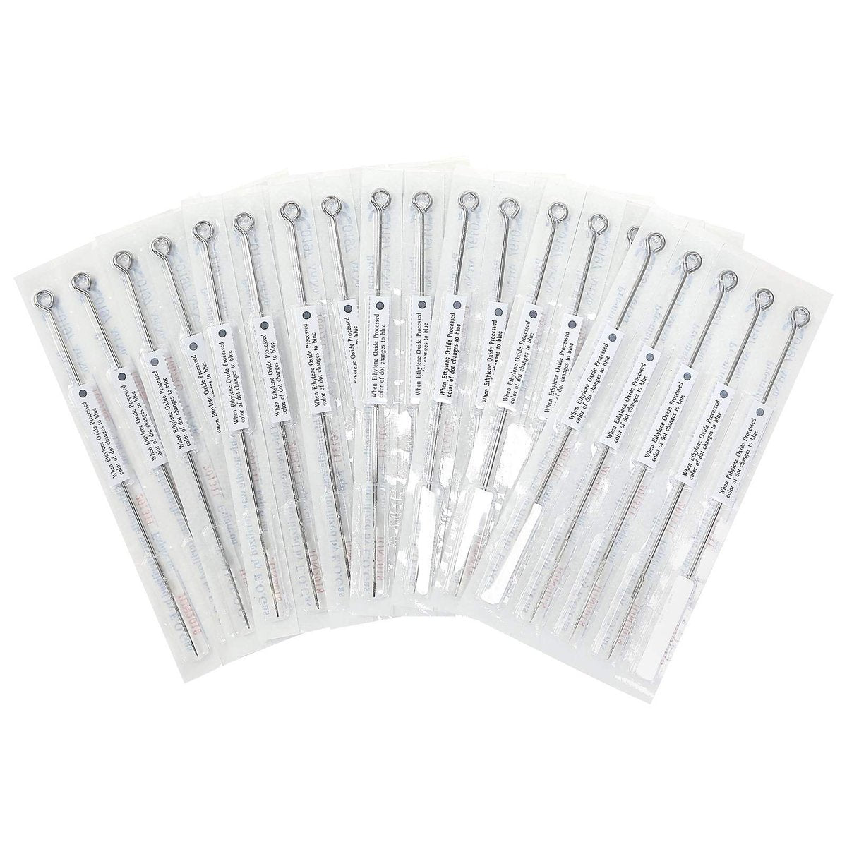 ACE Needles Tattoo Needles Kit - 50 Mixed Assorted Sterile Tattoo Needles, 6 Sizes (Round Liner 1, 3, 5, 7, 9, 11 RL) - görsel 1
