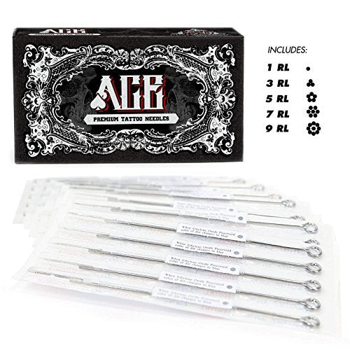 ACE Needles Tattoo Needles Kit - 50 Mixed Assorted Sterile Tattoo Needles, 6 Sizes (Round Liner 1, 3, 5, 7, 9, 11 RL) - görsel 4