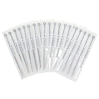 ACE Needles Tattoo Needles Kit - 50 Mixed Assorted Sterile Tattoo Needles, 6 Sizes (Round Liner 1, 3, 5, 7, 9, 11 RL)