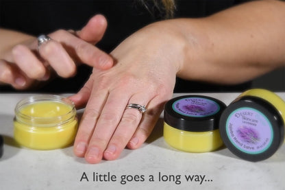 Organic Lavender Hand Salve – Soothes Dry, Cracked Hands & Cuticles with Jojoba Oil & Beeswax | Desert Oasis Skincare (2 oz)