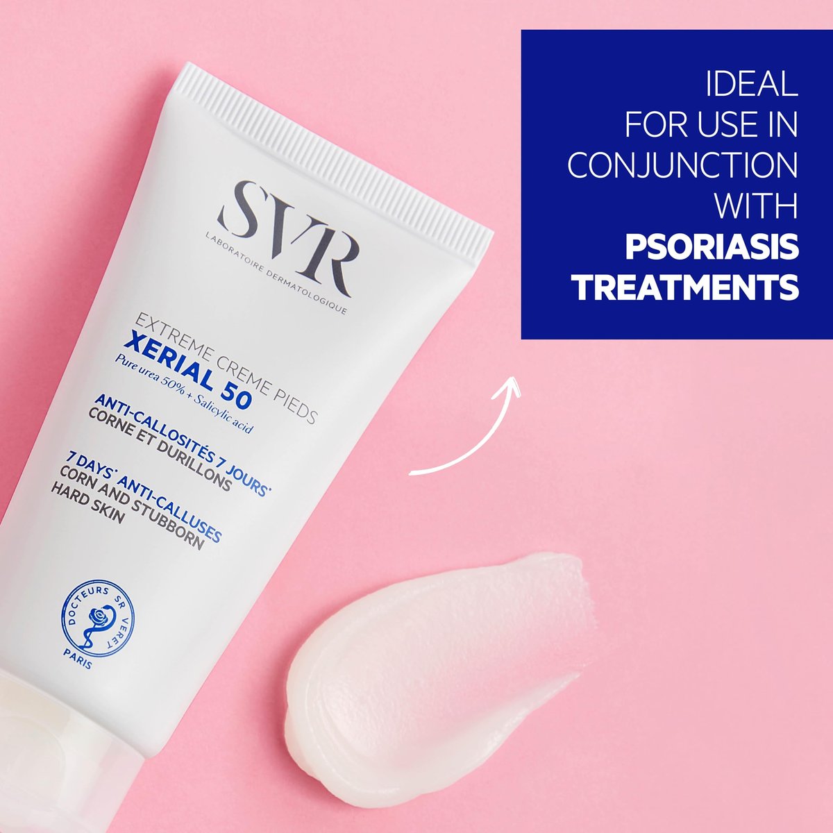 SVR Xerial 50 Extreme Foot Gel - 50% Urea & Salicylic Acid for Severely Dry, Cracked, Rough Skin - 1.7 Fl Oz Avelisse