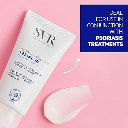 SVR Xerial 50 Extreme Foot Gel - 50% Urea & Salicylic Acid for Severely Dry, Cracked, Rough Skin - 1.7 Fl Oz Avelisse