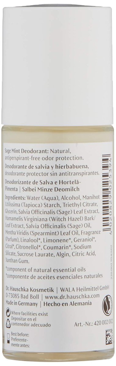 Dr. Hauschka Sage Mint Deodorant - Natural, Aluminum-Free, 1.7 fl oz Avelisse