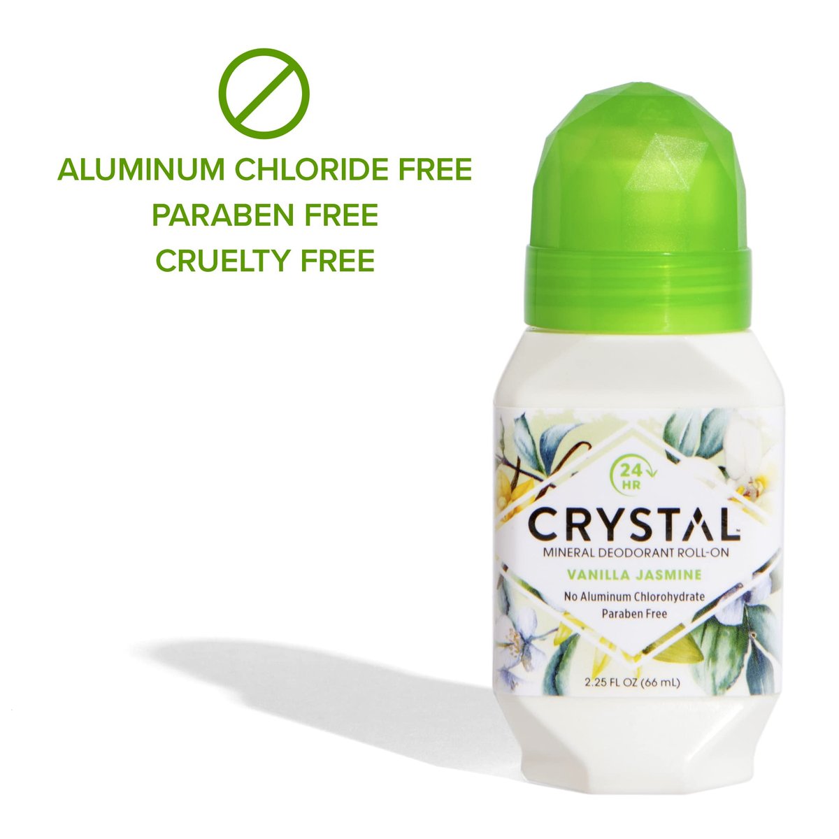 Crystal Essence Mineral Roll-On Deodorant, Vanilla Jasmine, 2.25 fl oz (Pack of 3) - Aluminum-Free, Natural Deodorant for Women and Men - görsel 7