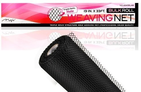 Magic Collection Bulk Roll Weaving Net Black 19" x 33' for Hair Extensions Avelisse