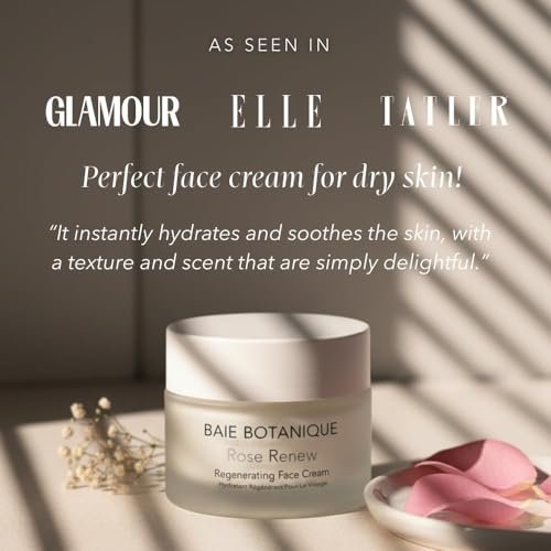 Baie Botanique Organic Face Cream & Natural Face Moisturiser – Anti-Ageing for Women & Men with Rose Water, Rosehip, Vitamin C, E, Hyaluronic Acid & Botanical Collagen – 50ml - görsel 8