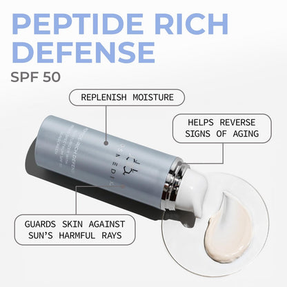 COSMEDIX Peptide-Rich Defense Face Moisturizer with SPF 50 – Hydrating Sunscreen for Dark Spots, Fine Lines & Wrinkles Avelisse