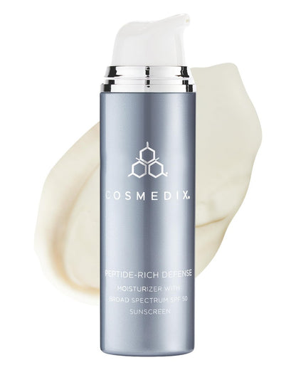 COSMEDIX Peptide-Rich Defense Face Moisturizer with SPF 50 – Hydrating Sunscreen for Dark Spots, Fine Lines & Wrinkles Avelisse