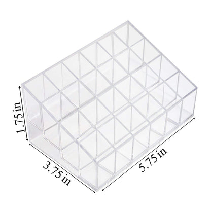 Super Z Outlet Transparent Acrylic Cosmetic Makeup Organizer – Clear Case Display Rack for Lipstick, Brushes, Bottles & More