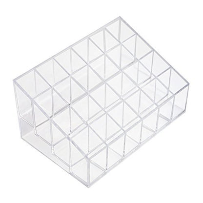 Super Z Outlet Transparent Acrylic Cosmetic Makeup Organizer – Clear Case Display Rack for Lipstick, Brushes, Bottles & More