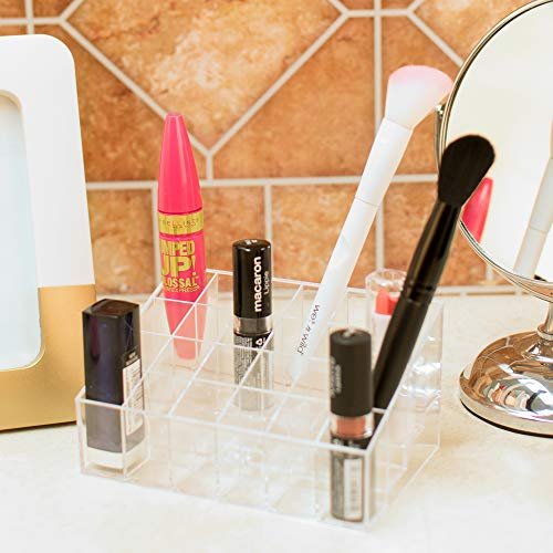 Super Z Outlet Transparent Acrylic Cosmetic Makeup Organizer – Clear Case Display Rack for Lipstick, Brushes, Bottles & More - görsel 10