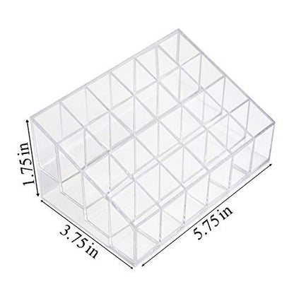 Super Z Outlet Transparent Acrylic Cosmetic Makeup Organizer – Clear Case Display Rack for Lipstick, Brushes, Bottles & More