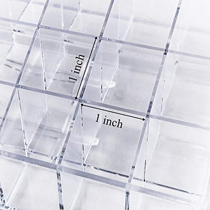 Super Z Outlet Transparent Acrylic Cosmetic Makeup Organizer – Clear Case Display Rack for Lipstick, Brushes, Bottles & More