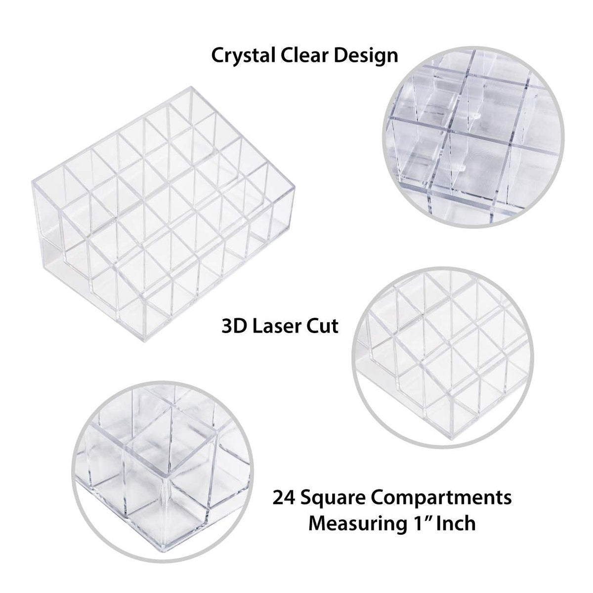 Super Z Outlet Transparent Acrylic Cosmetic Makeup Organizer – Clear Case Display Rack for Lipstick, Brushes, Bottles & More - görsel 15