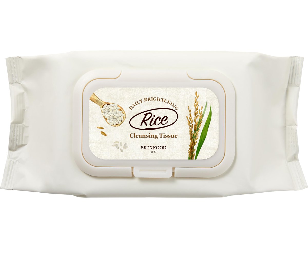SKINFOOD Rice Cleansing Wipes - Hypoallergenic Makeup Remover Wipes for Sensitive Skin, 80 Count Avelisse