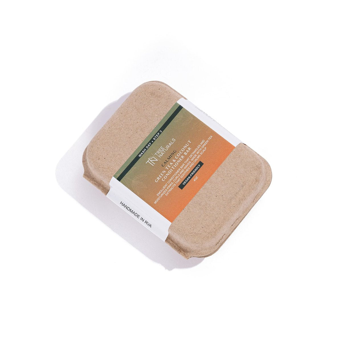 Tree Naturals Green Tea & Coconut Conditioner Bar – Moisturizing & Detangling Solid Conditioner for Curly, Coily & Kinky Hair, Sulfate-Free, Vegan, Plastic-Free, Travel-Friendly, 4 oz - görsel 1