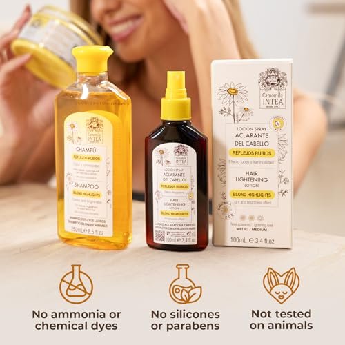 Intea Camomila Natural Blonde Highlights Hair Lightener Spray - Chamomile Extract - 3.4 Fl Oz Avelisse