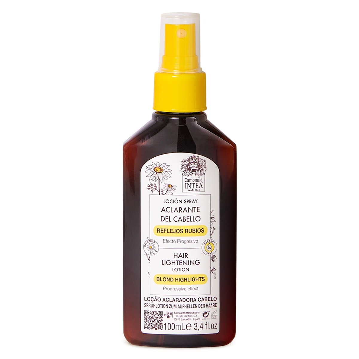 Intea Camomila Natural Blonde Highlights Hair Lightener Spray - Chamomile Extract - 3.4 Fl Oz Avelisse