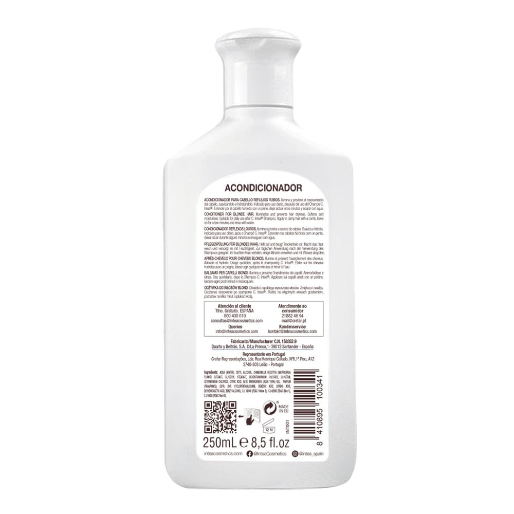 Intea Blonde Hair Conditioner with Natural Chamomile Extract - Enhances & Preserves Blonde Tones, 8.5 oz (250 ml) Avelisse