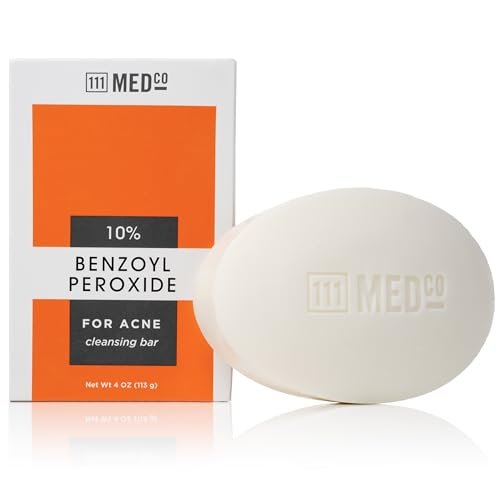 111MedCo 10% Benzoyl Peroxide Acne Treatment Cleansing Bar – Maximum Strength Medicated Face & Body Bar for Stubborn Breakouts, 4 oz - görsel 2