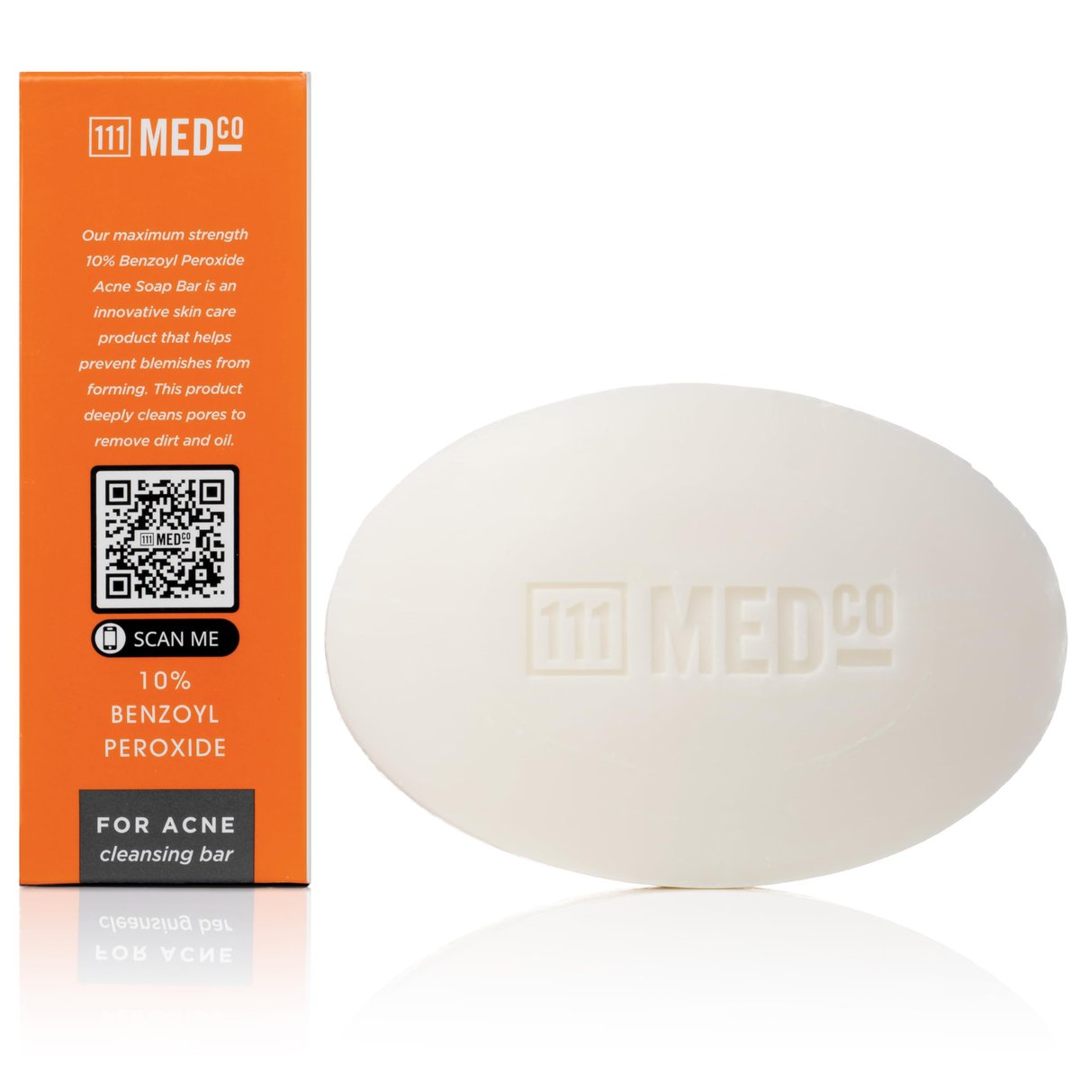 111MedCo 10% Benzoyl Peroxide Acne Treatment Cleansing Bar – Maximum Strength Medicated Face & Body Bar for Stubborn Breakouts, 4 oz - görsel 5