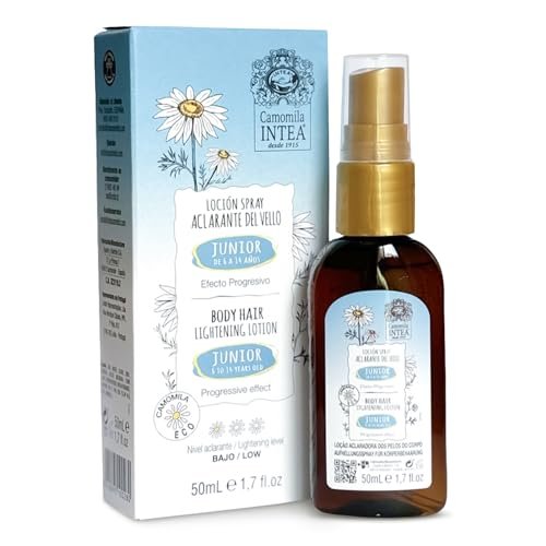 Camomila Intea Junior Body Hair Lightener for Kids - Natural Chamomile Spray, Paraben & Ammonia Free, 1.7 oz (50 ml) Avelisse