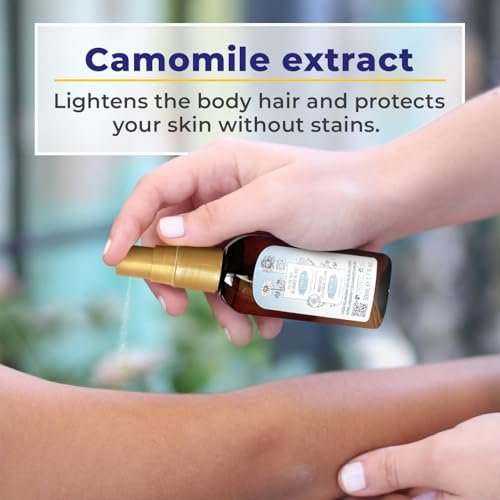 Camomila Intea Junior Body Hair Lightener for Kids - Natural Chamomile Spray, Paraben & Ammonia Free, 1.7 oz (50 ml) Avelisse