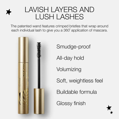 stila HUGE Extreme Lash Mascara - Intense Black, Volume & Length, No Clump or Smudge, 0.44 Fl Oz Avelisse