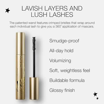 stila HUGE Extreme Lash Mascara - Intense Black, Volume & Length, No Clump or Smudge, 0.44 Fl Oz Avelisse
